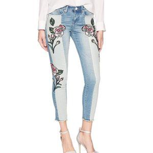 WILLIAM RAST Skinny Ankle Hallows Floral Embroidered Jeans - NWT